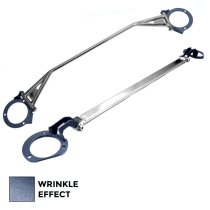 M2 Motorsport - Wrinkle Midnight Blue STI Style Front & Rear Strut Brace Pack Impreza New Age 2001-2007 Models.